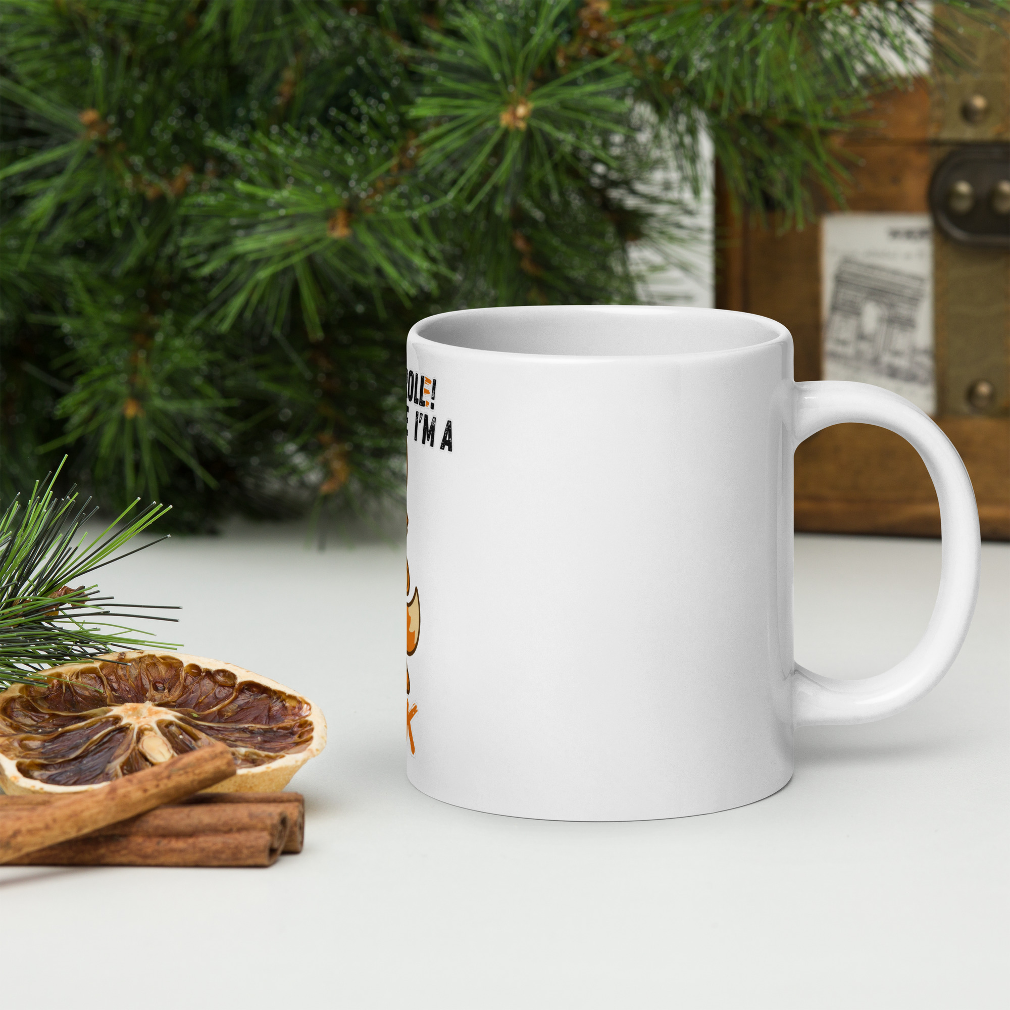 Dicefox Monk – Trust my roll(e)! - Weiße, glänzende Tasse 325ml (11oz) | 444ml (15oz) | 20oz – Bild 4