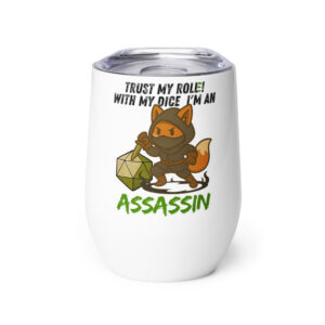 Dicefox Assassin – Trust my roll(e)! - Weinbecher 355 ml (12 oz)