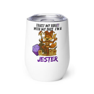 Dicefox Jester – Trust my roll(e)! - Weinbecher 355 ml (12 oz)