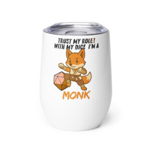 Dicefox Monk – Trust my roll(e)! - Weinbecher 355 ml (12 oz)