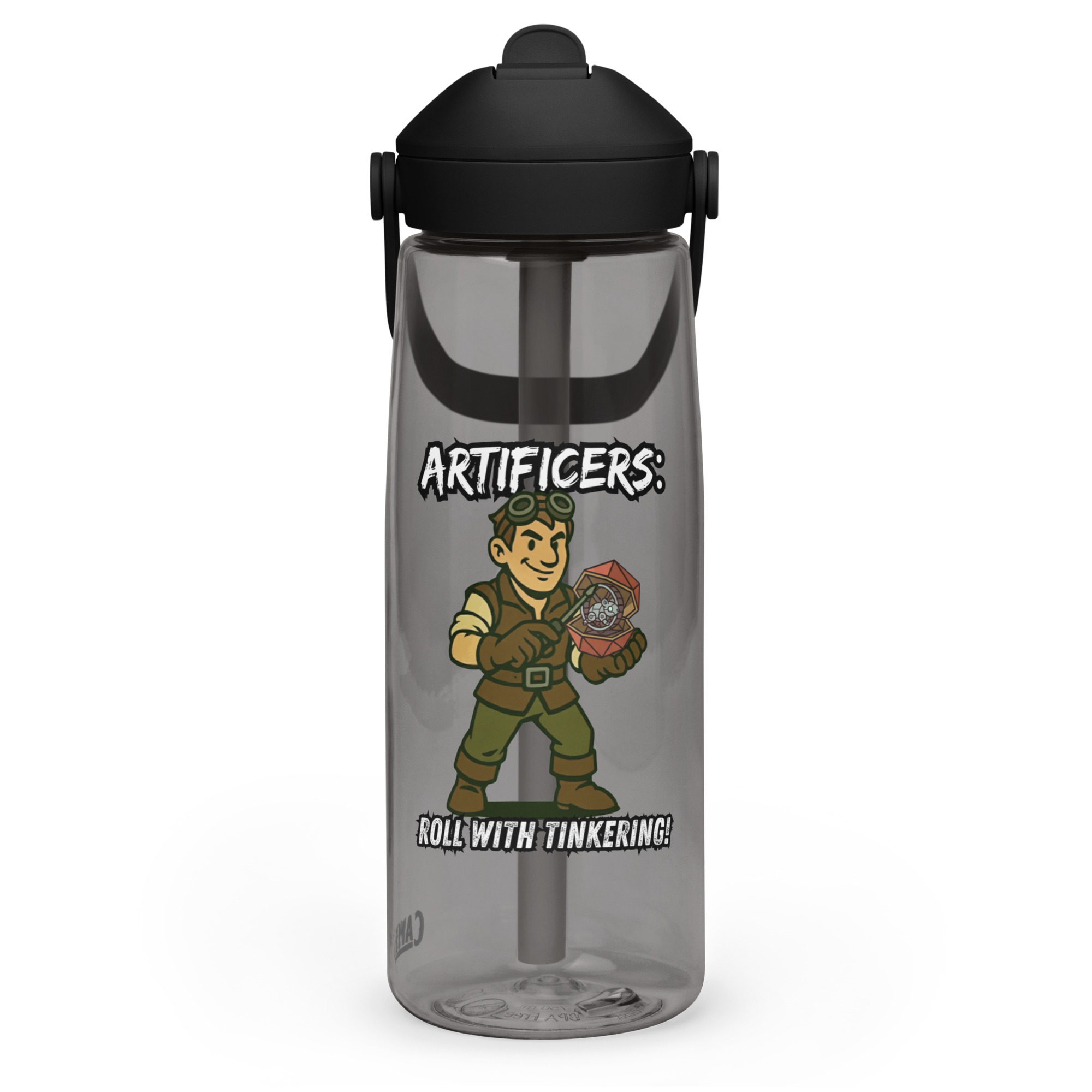 Atrificers roll with attitude! - Wasserflasche mit umklappbarem Trinkhalm 739ml (25oz) – Bild 8