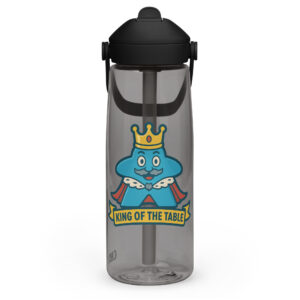 King of the Table – Royal Meeple Edition - Wasserflasche mit umklappbarem Trinkhalm 739ml (25oz)