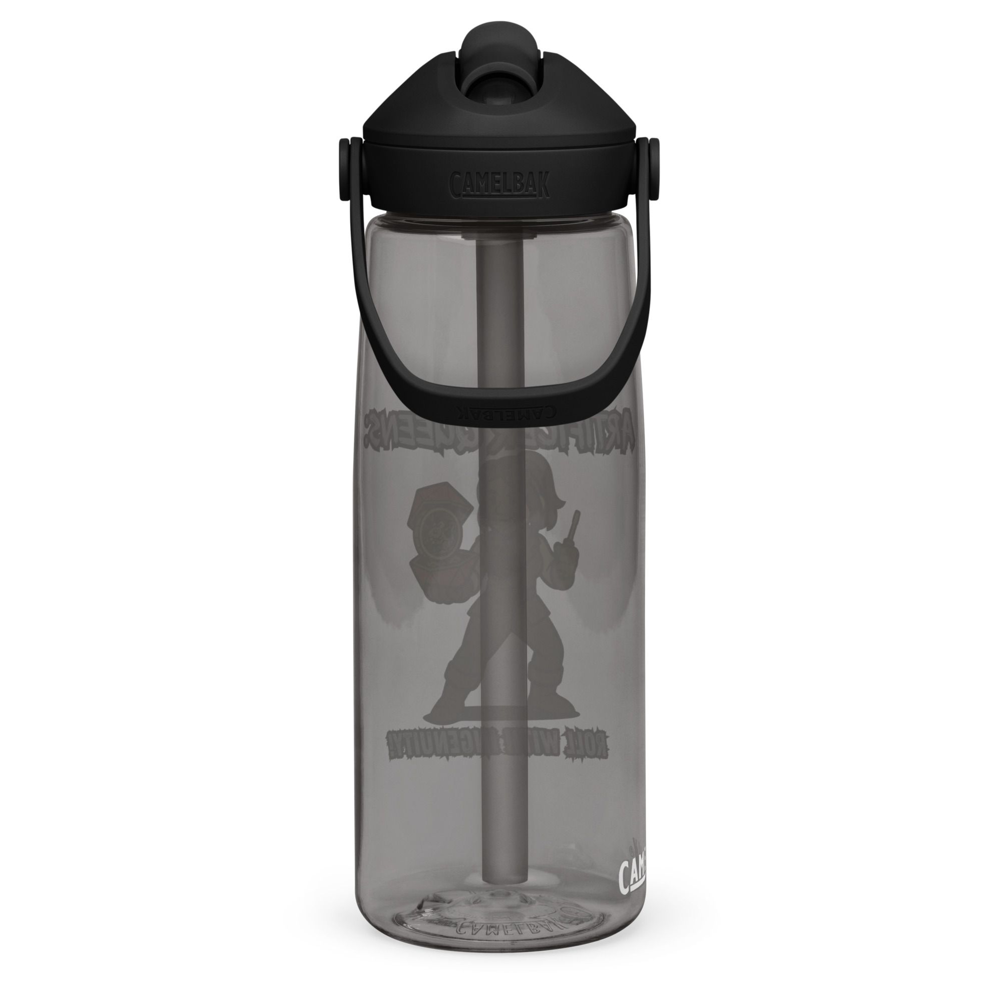 Atrificer Queens roll with attitude! - Wasserflasche mit umklappbarem Trinkhalm 739ml (25oz) – Bild 9
