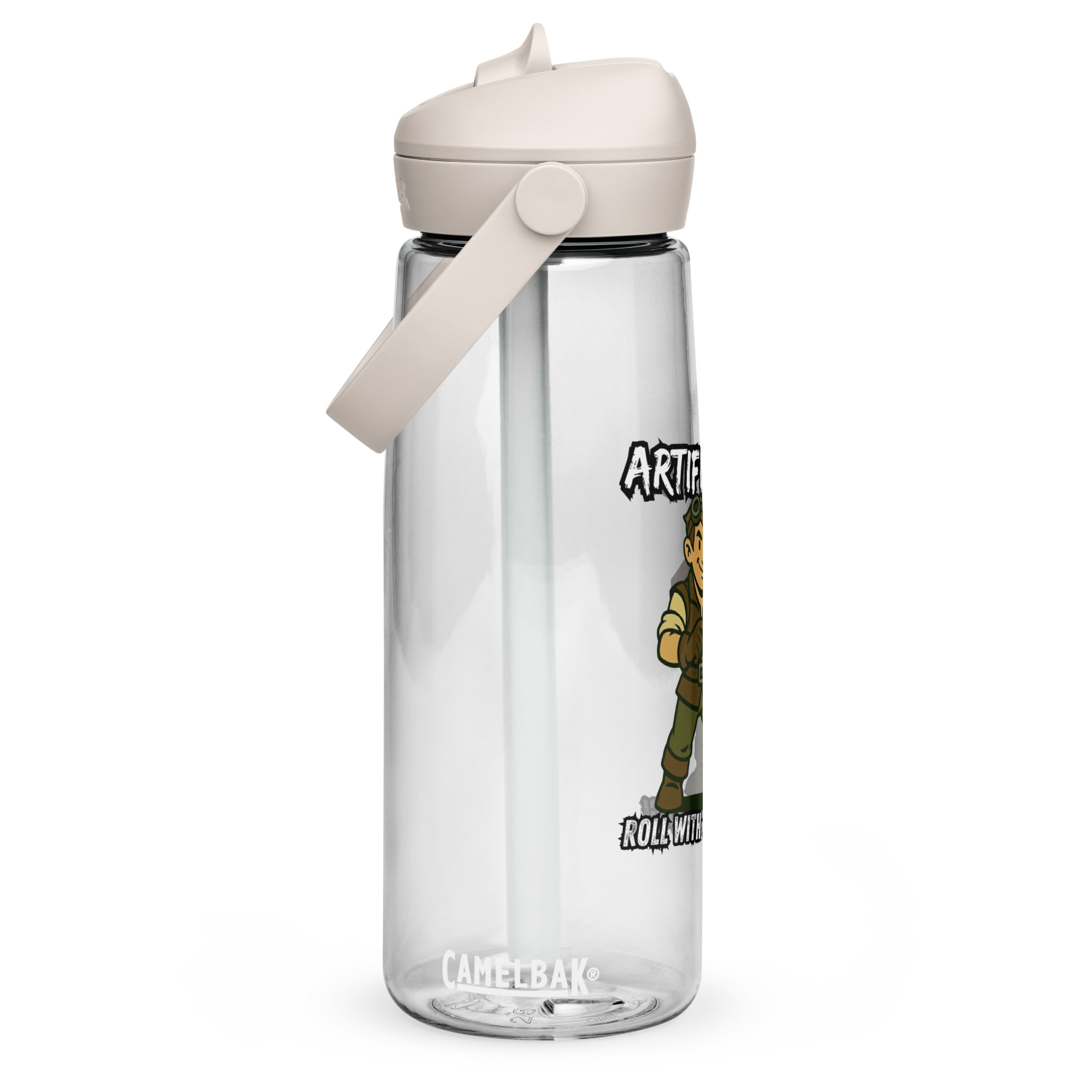 Atrificers roll with attitude! - Wasserflasche mit umklappbarem Trinkhalm 739ml (25oz) – Bild 14