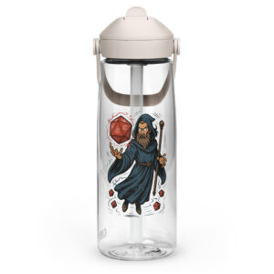 Arcane Dice Mage - Wasserflasche mit umklappbarem Trinkhalm 739ml (25oz)
