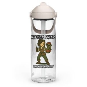 Atrificer Queens roll with attitude! - Wasserflasche mit umklappbarem Trinkhalm 739ml (25oz)