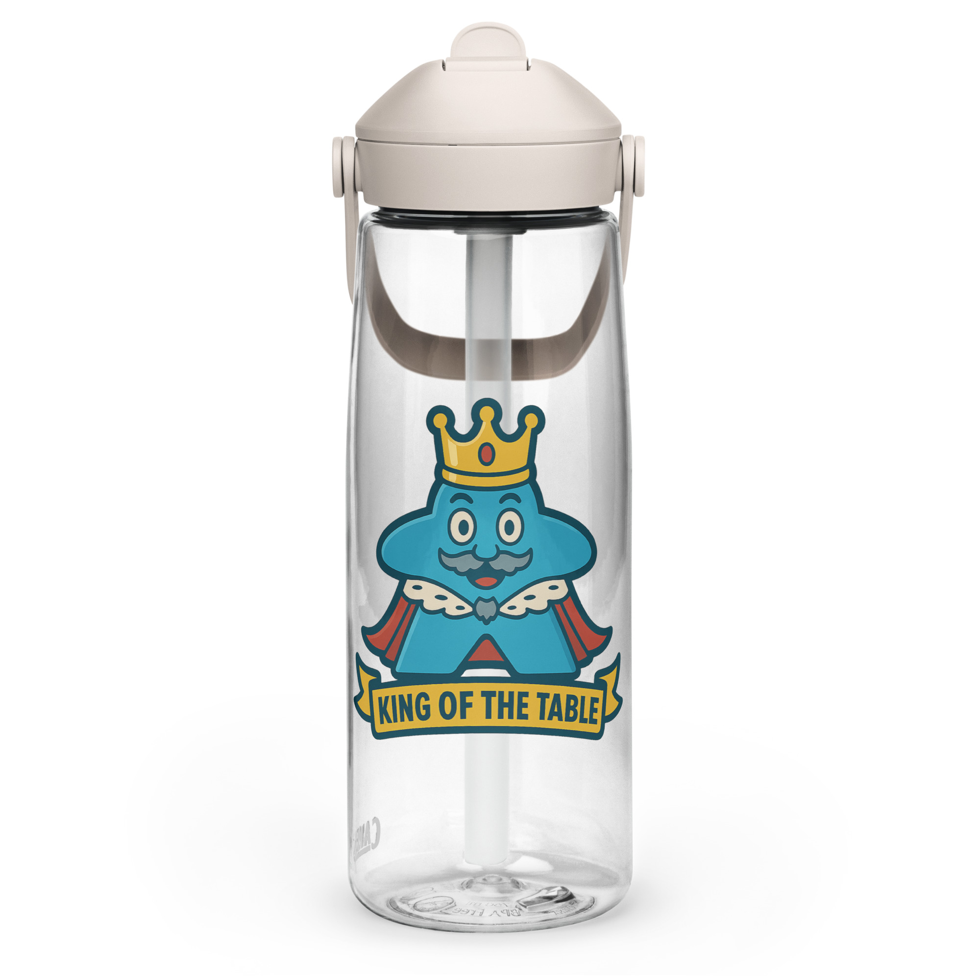 King of the Table – Royal Meeple Edition - Wasserflasche mit umklappbarem Trinkhalm 739ml (25oz) – Bild 14