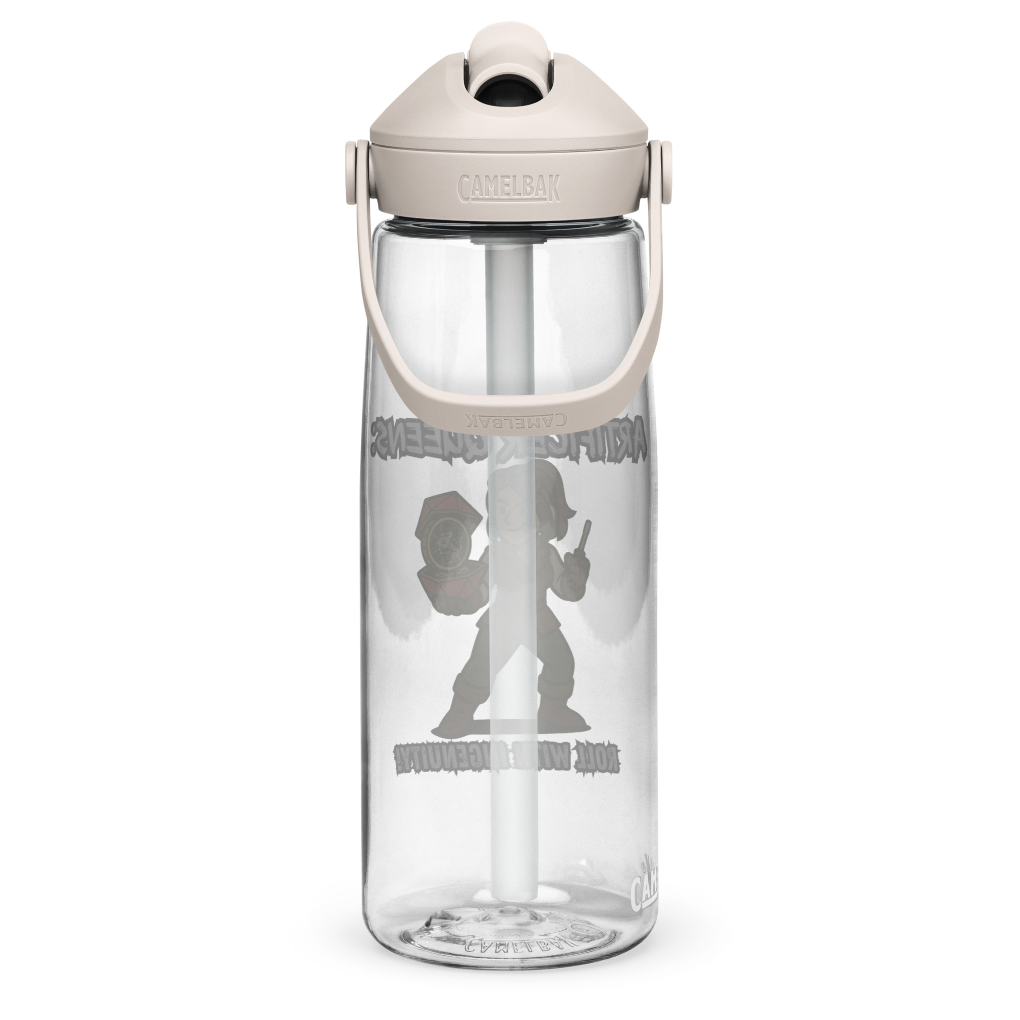 Atrificer Queens roll with attitude! - Wasserflasche mit umklappbarem Trinkhalm 739ml (25oz) – Bild 14