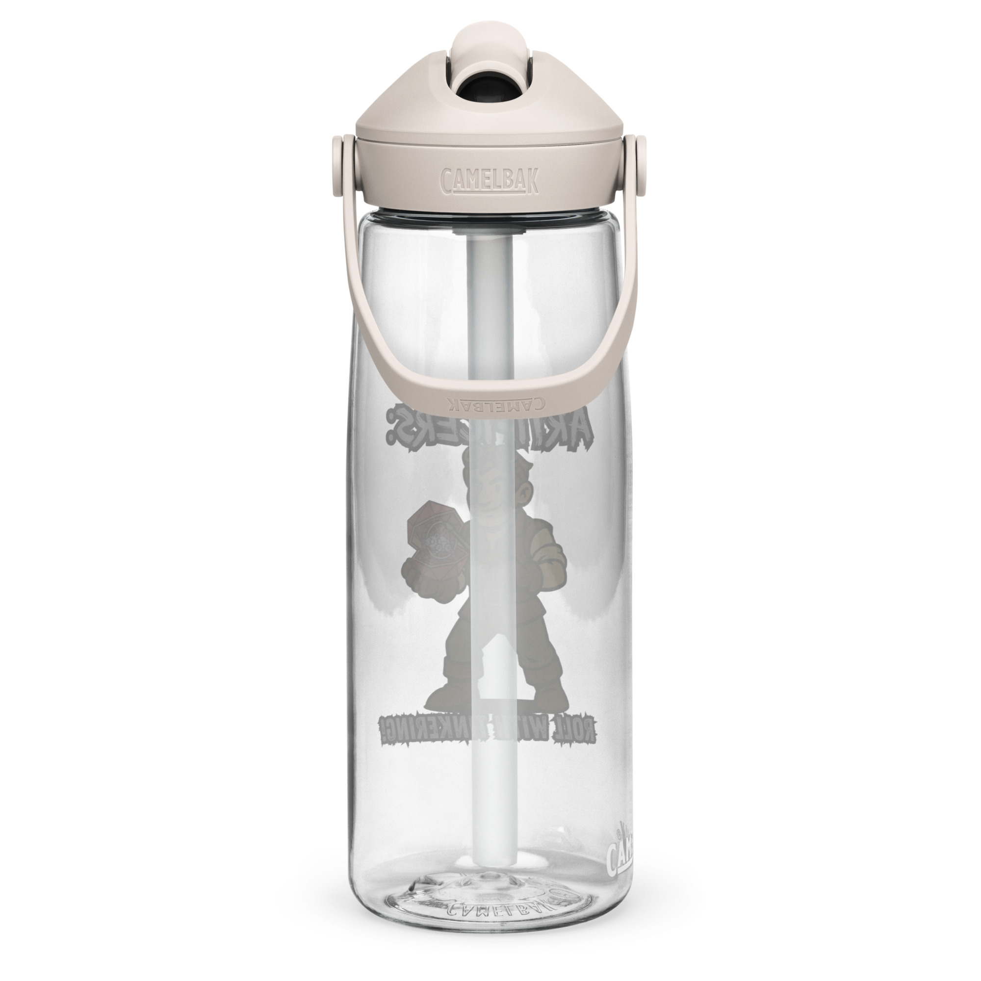 Atrificers roll with attitude! - Wasserflasche mit umklappbarem Trinkhalm 739ml (25oz) – Bild 15