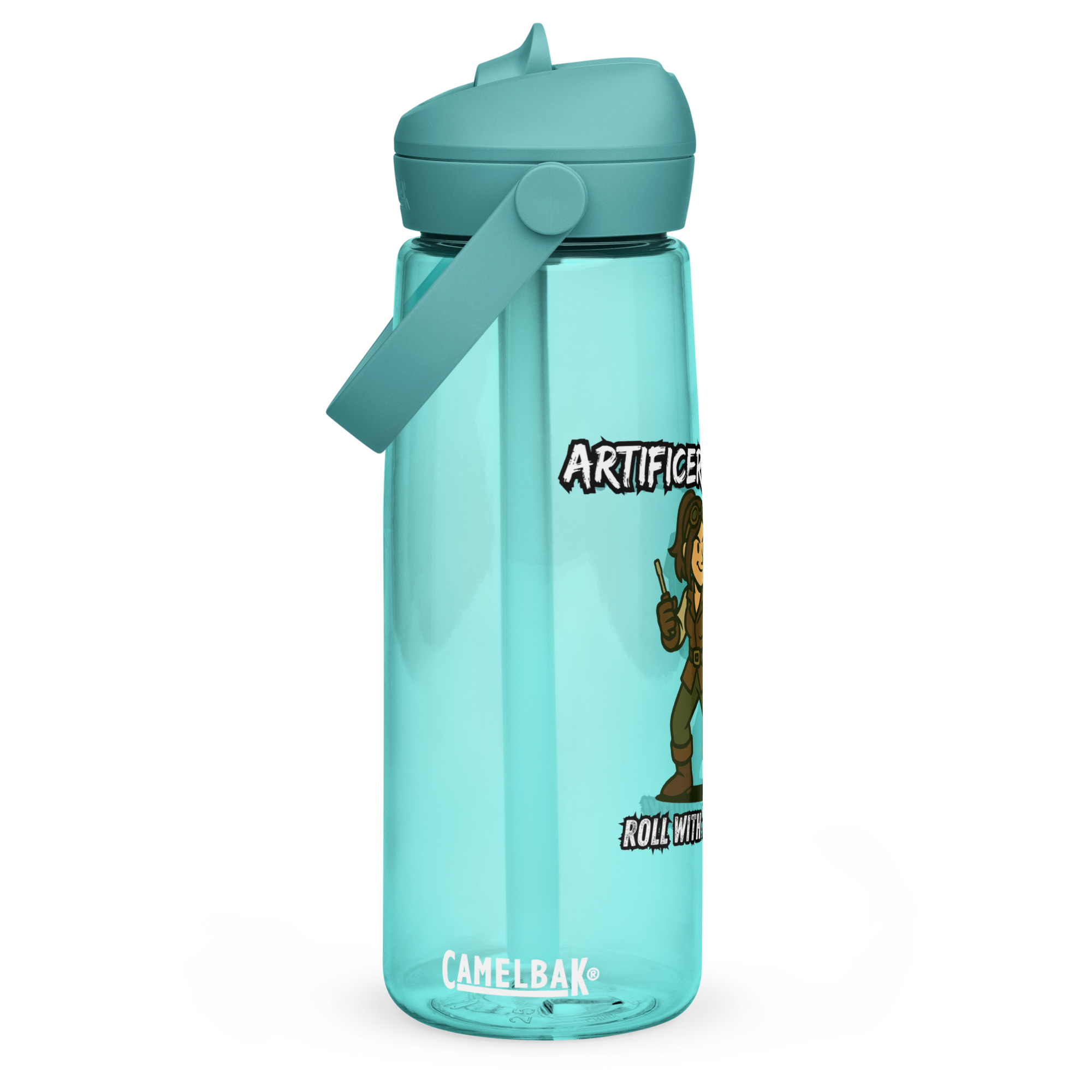 Atrificer Queens roll with attitude! - Wasserflasche mit umklappbarem Trinkhalm 739ml (25oz) – Bild 10