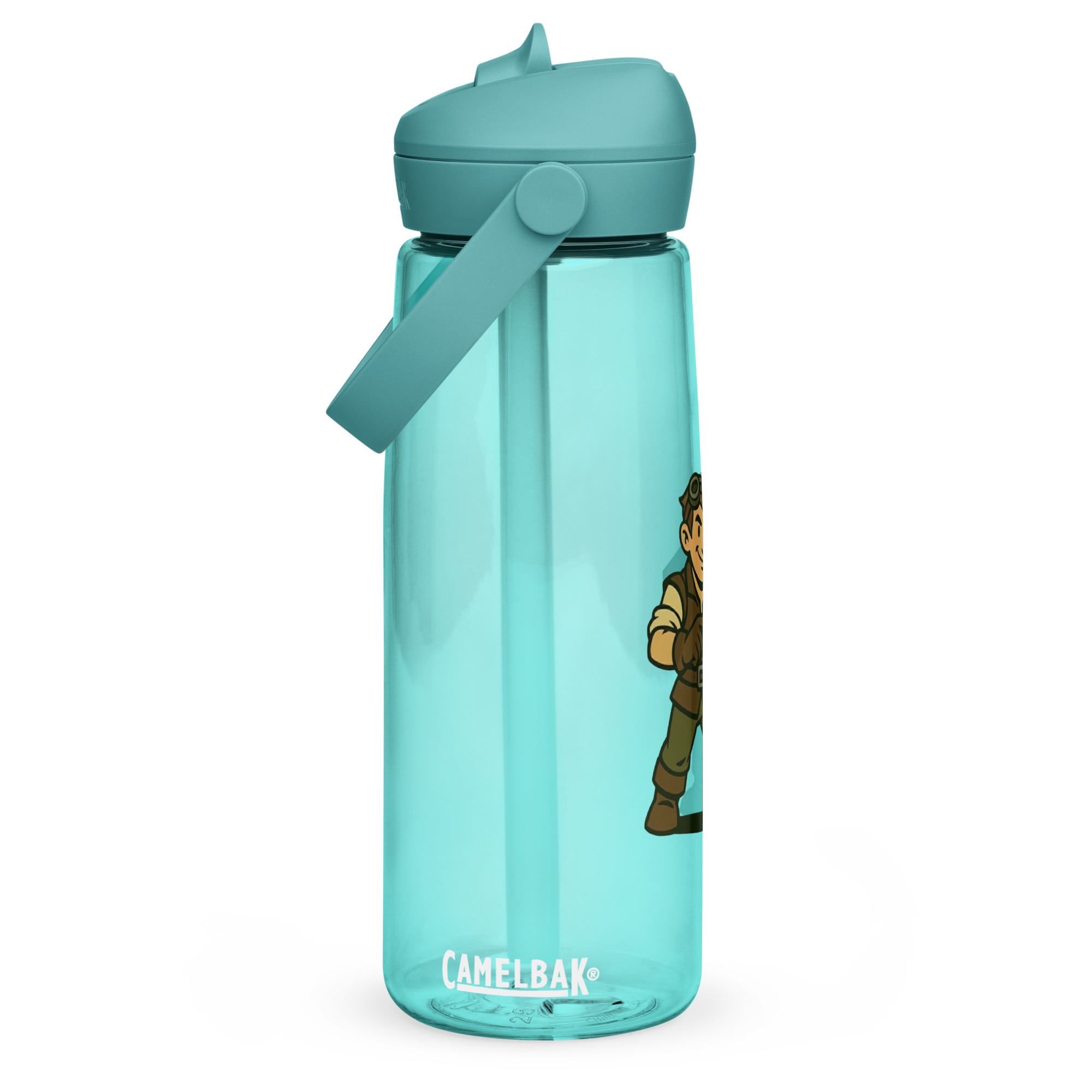 Artificer – Gear & Dice Edition - Wasserflasche mit umklappbarem Trinkhalm 739ml (25oz) – Bild 11