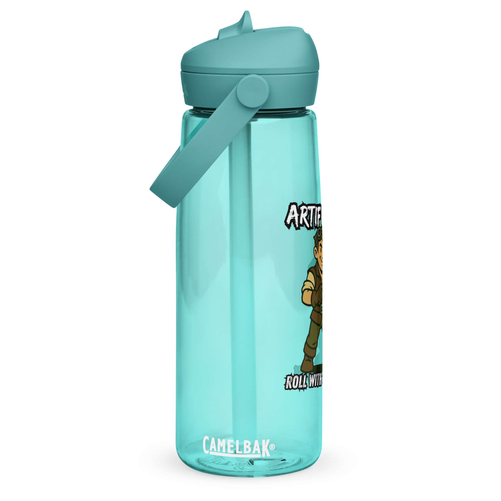 Atrificers roll with attitude! - Wasserflasche mit umklappbarem Trinkhalm 739ml (25oz) – Bild 11