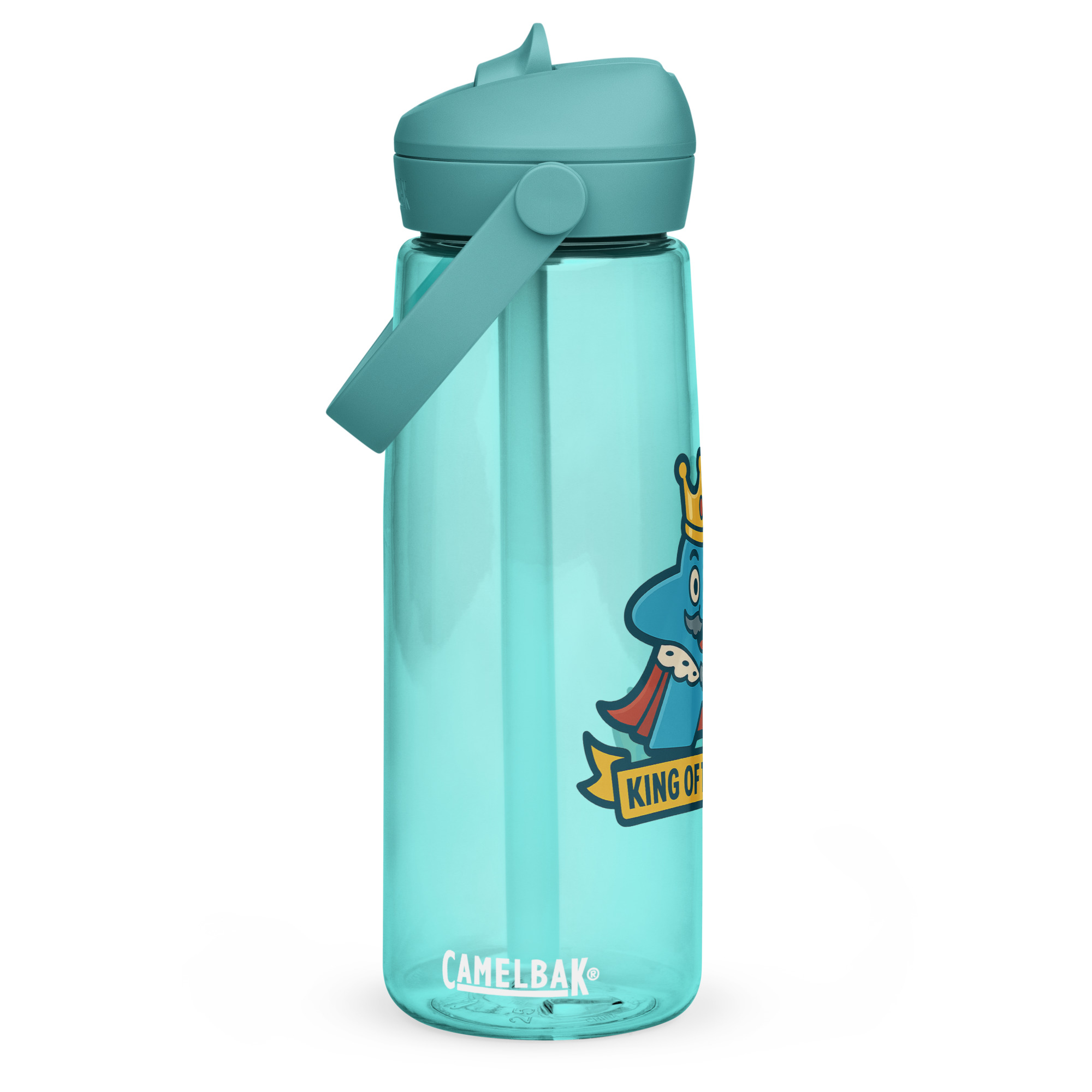 King of the Table – Royal Meeple Edition - Wasserflasche mit umklappbarem Trinkhalm 739ml (25oz) – Bild 10
