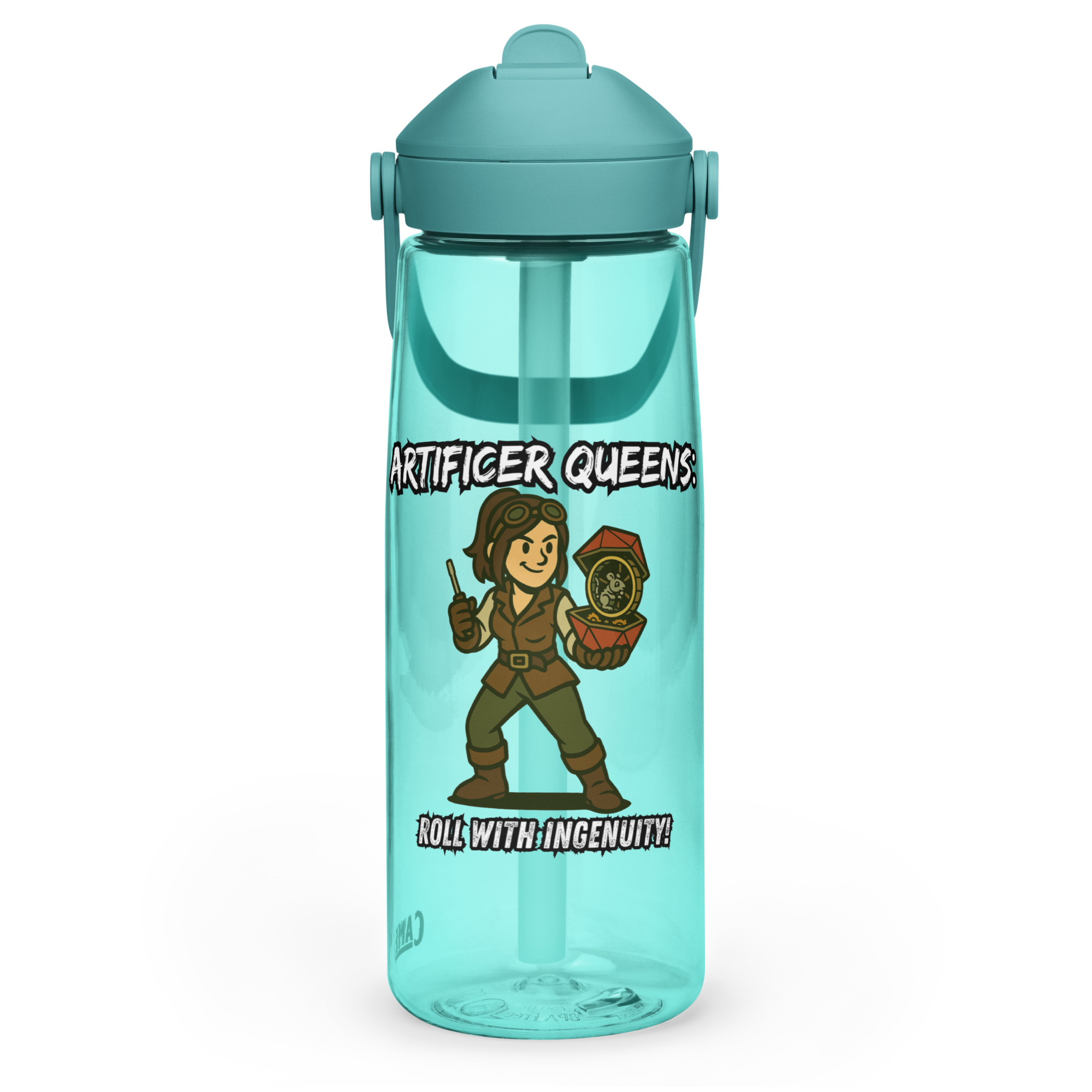 Atrificer Queens roll with attitude! - Wasserflasche mit umklappbarem Trinkhalm 739ml (25oz) – Bild 11