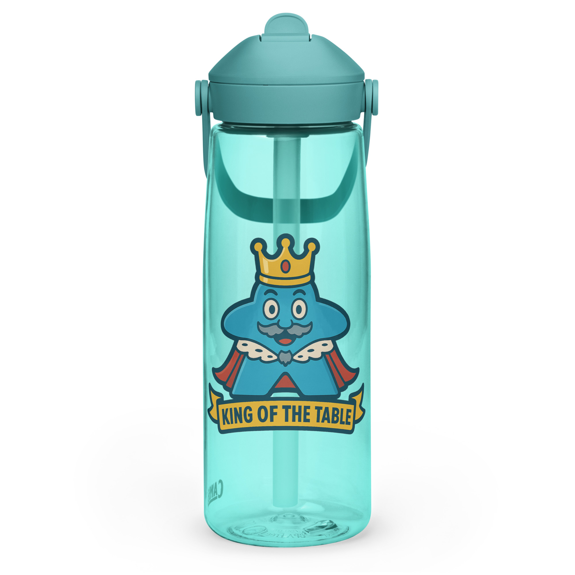 King of the Table – Royal Meeple Edition - Wasserflasche mit umklappbarem Trinkhalm 739ml (25oz) – Bild 11