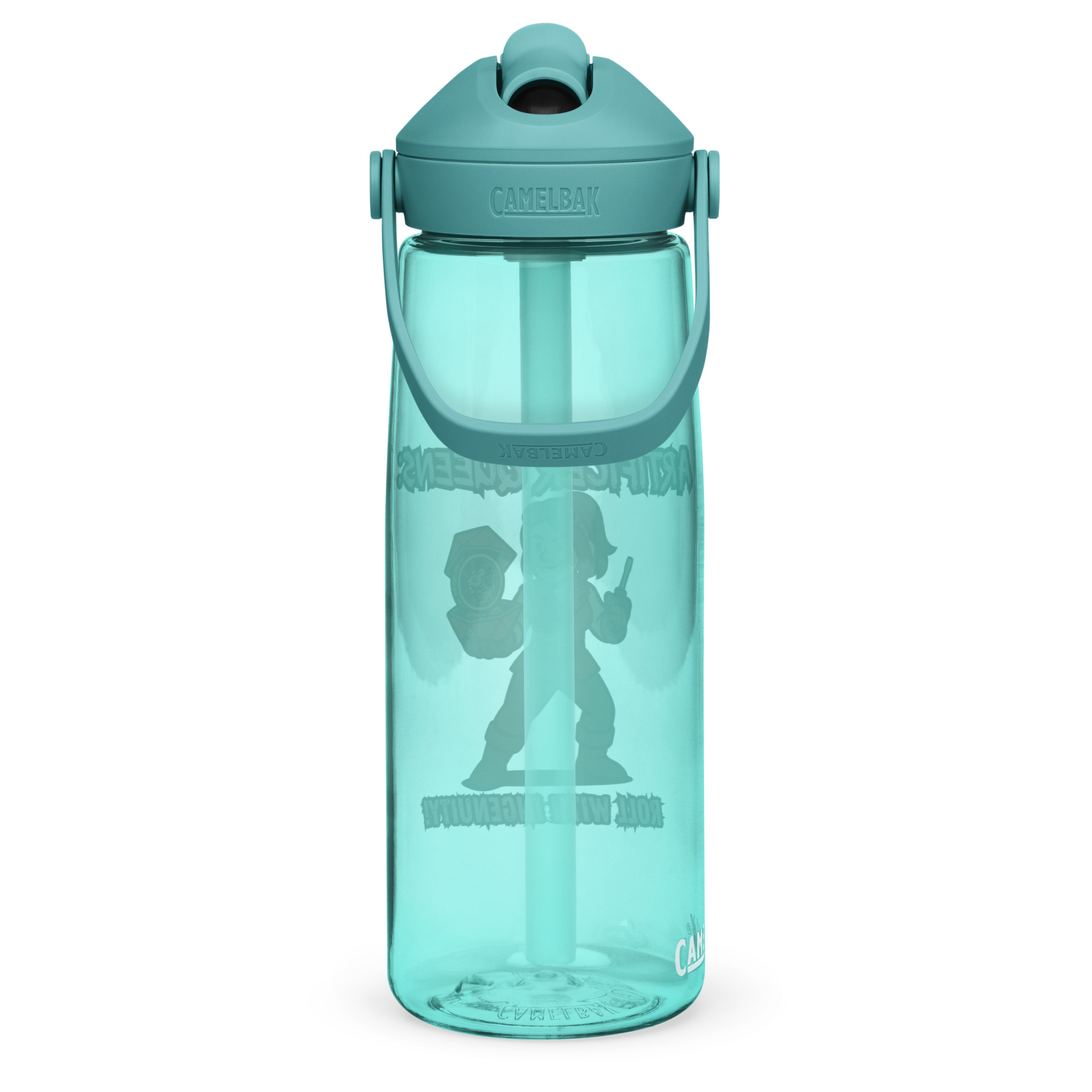 Atrificer Queens roll with attitude! - Wasserflasche mit umklappbarem Trinkhalm 739ml (25oz) – Bild 12