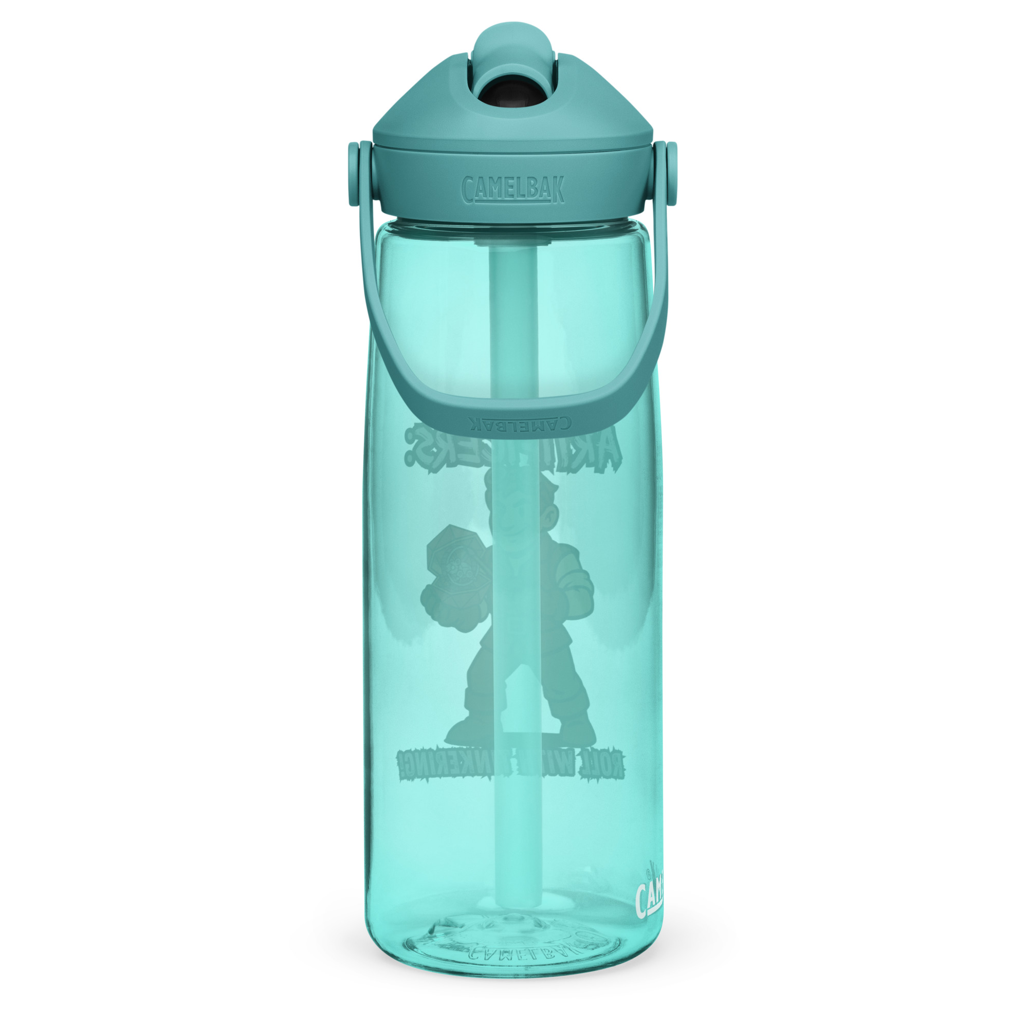 Atrificers roll with attitude! - Wasserflasche mit umklappbarem Trinkhalm 739ml (25oz) – Bild 13