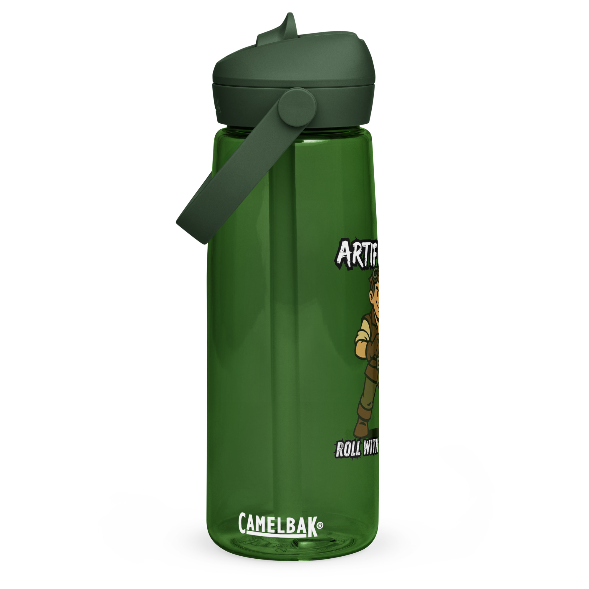Atrificers roll with attitude! - Wasserflasche mit umklappbarem Trinkhalm 739ml (25oz) – Bild 3