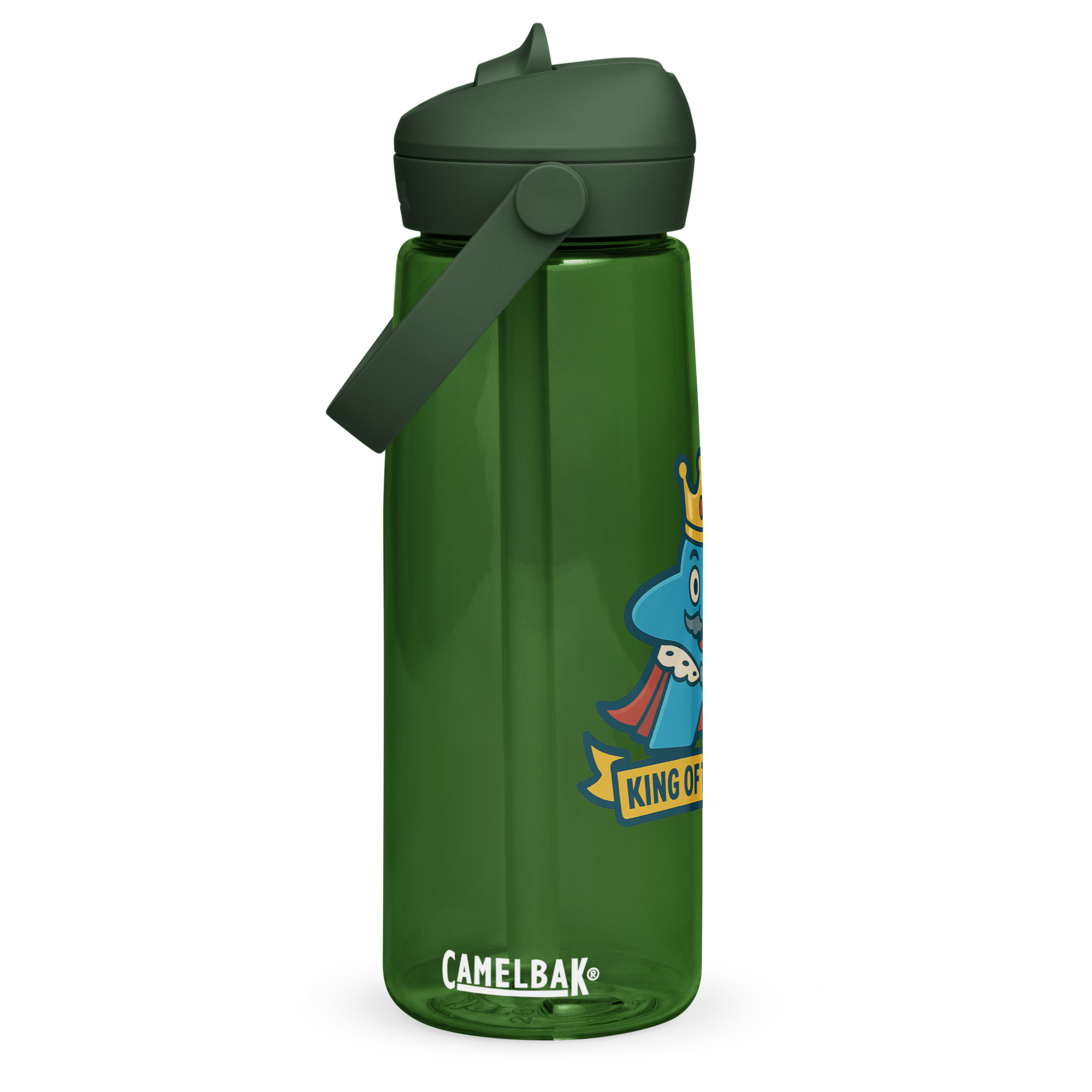 King of the Table – Royal Meeple Edition - Wasserflasche mit umklappbarem Trinkhalm 739ml (25oz) – Bild 3