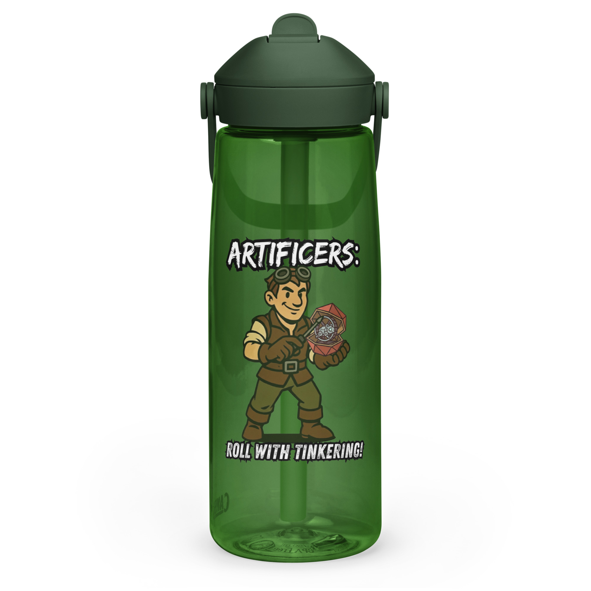 Atrificers roll with attitude! - Wasserflasche mit umklappbarem Trinkhalm 739ml (25oz) – Bild 4