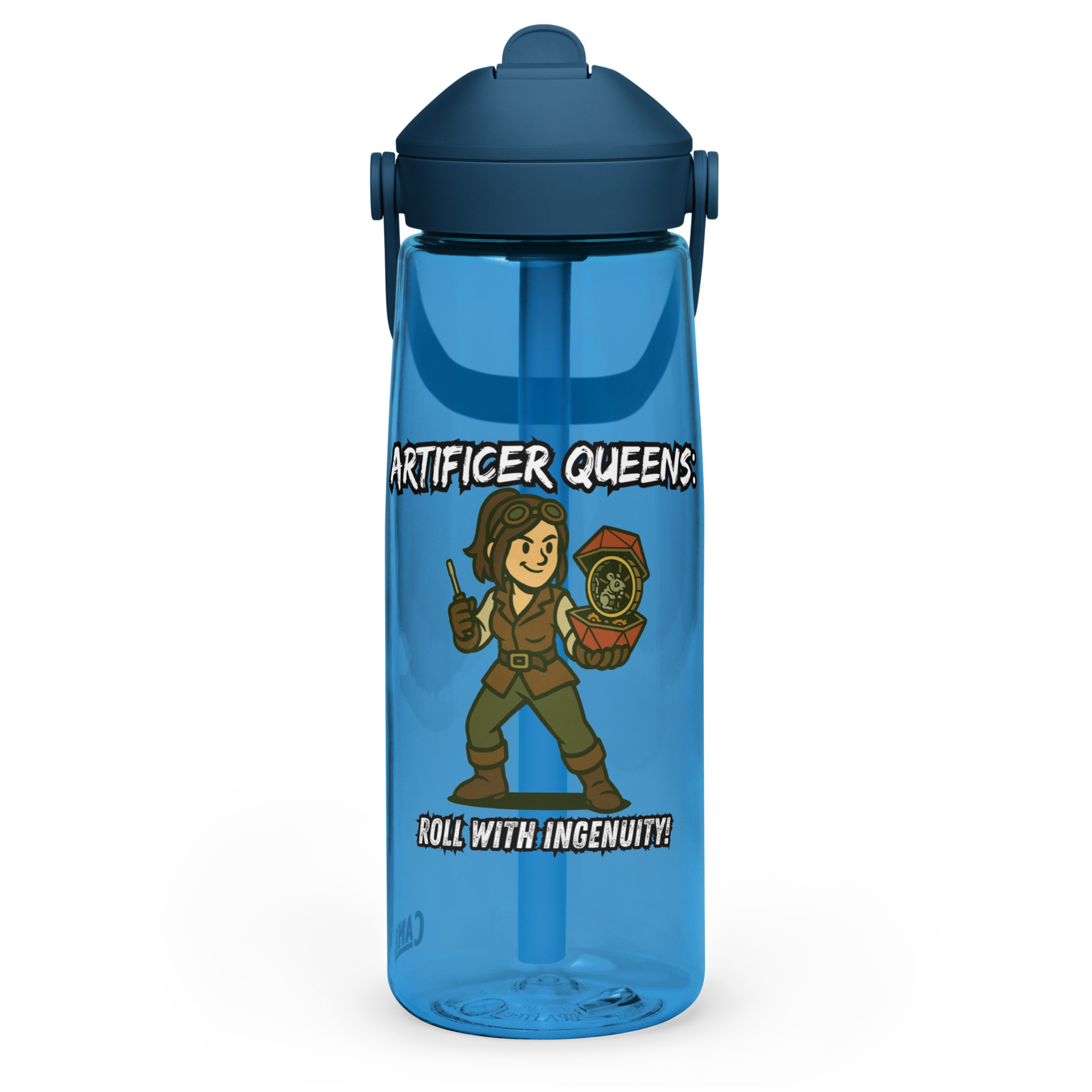 Atrificer Queens roll with attitude! - Wasserflasche mit umklappbarem Trinkhalm 739ml (25oz) – Bild 2