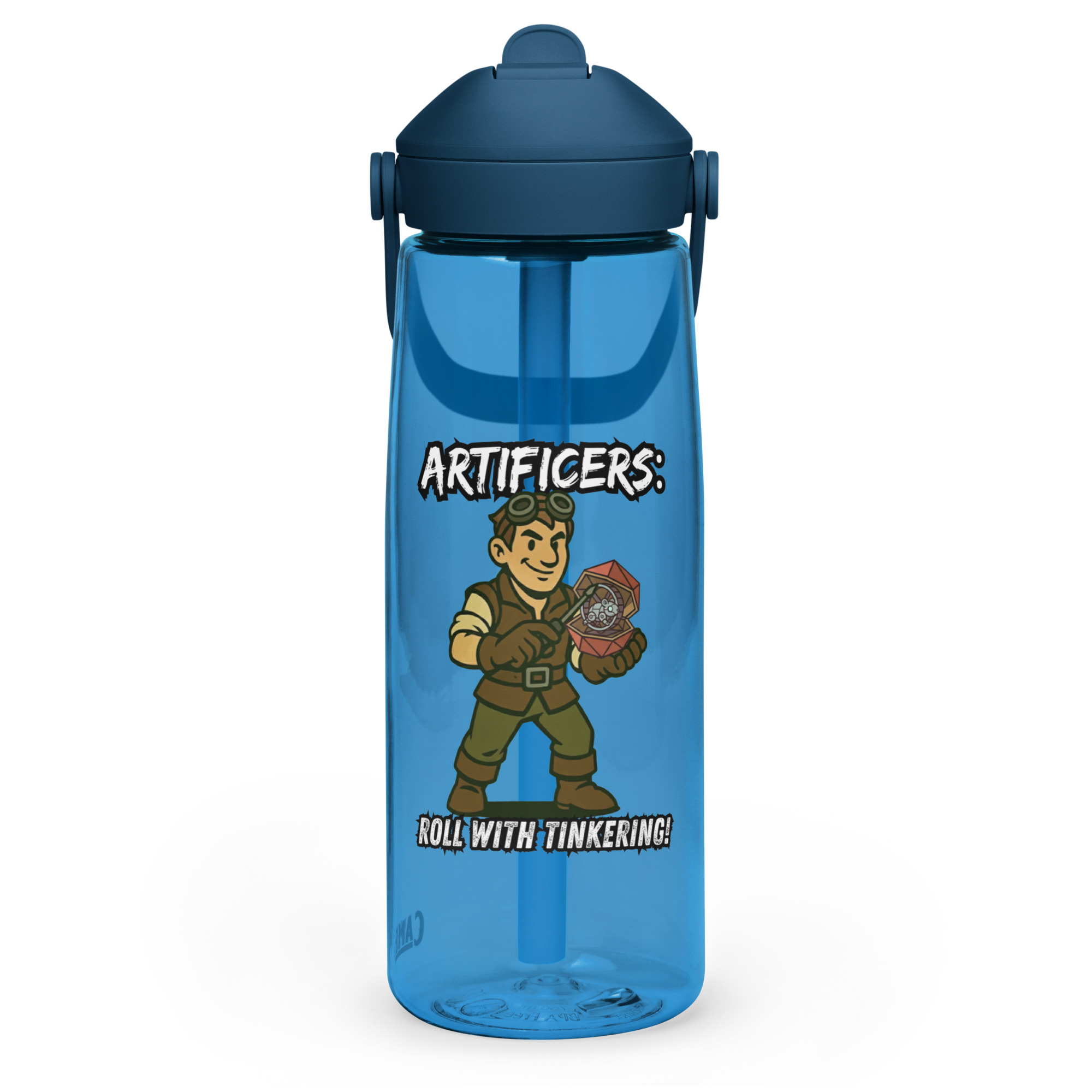 Atrificers roll with attitude! - Wasserflasche mit umklappbarem Trinkhalm 739ml (25oz)
