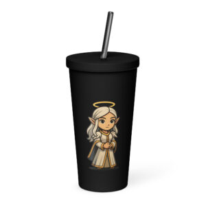 Angel – Light Edition - Thermobecher mit Strohhalm | 600 ml (20 oz)
