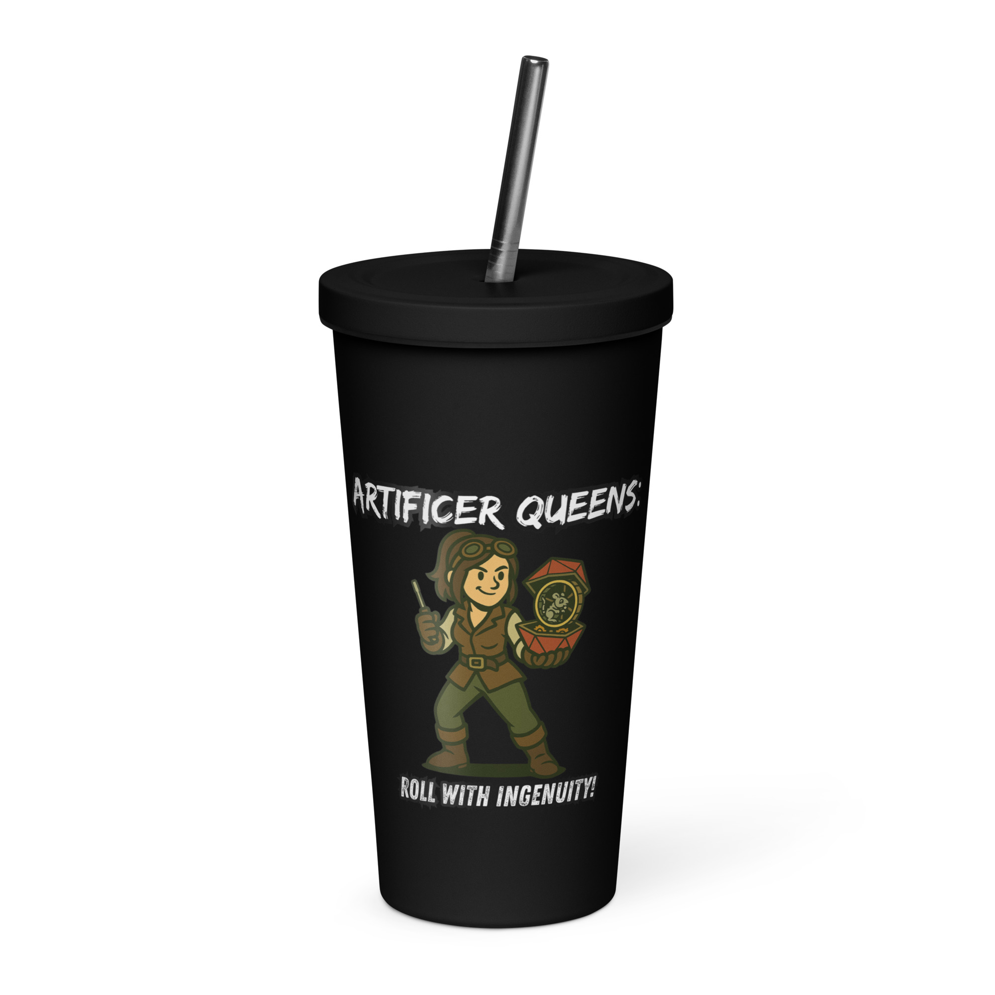 Atrificer Queens roll with attitude! - Thermobecher mit Strohhalm | 600 ml (20 oz) – Bild 2