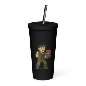 Artificer – Gear & Dice Edition - Thermobecher mit Strohhalm | 600 ml (20 oz)