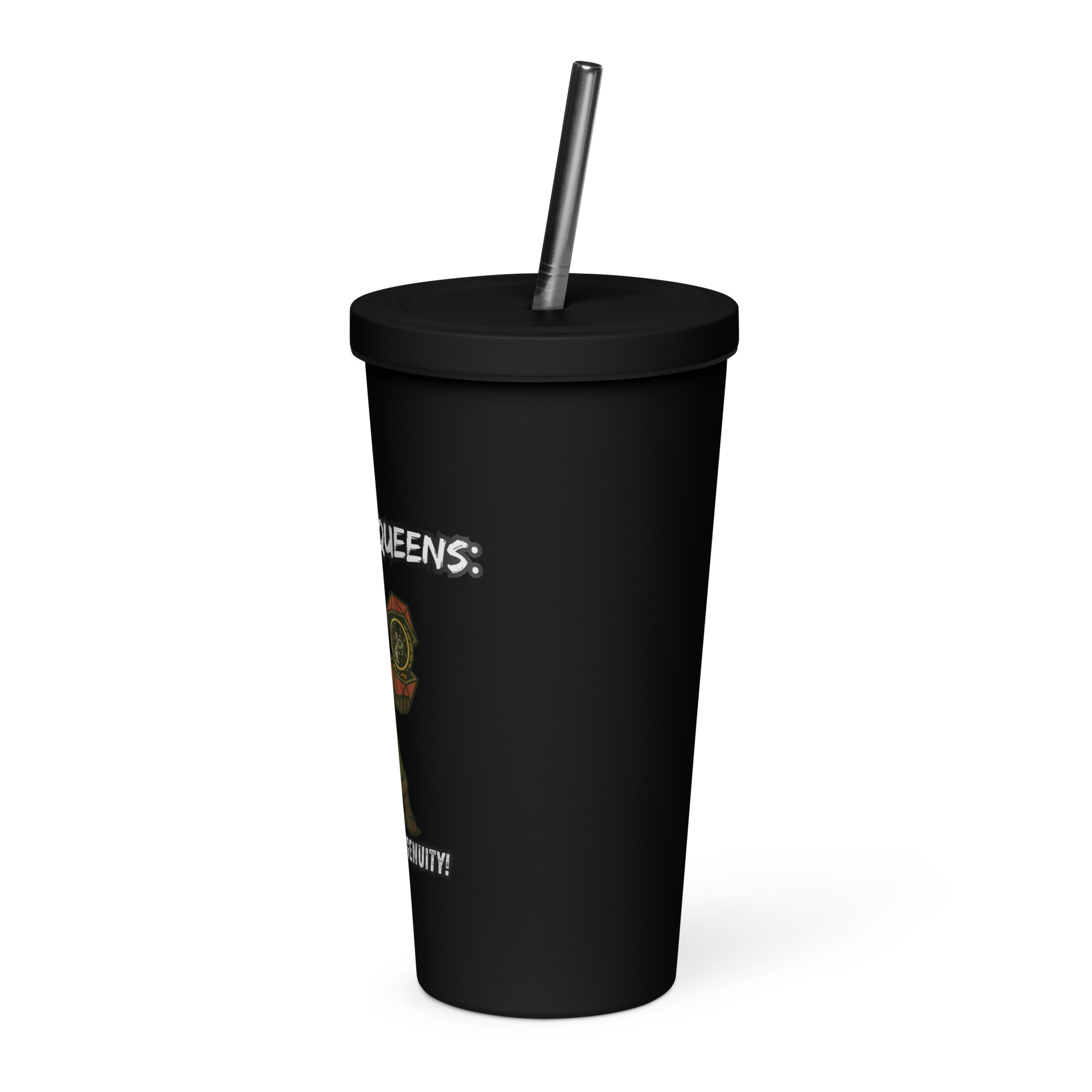 Atrificer Queens roll with attitude! - Thermobecher mit Strohhalm | 600 ml (20 oz) – Bild 3