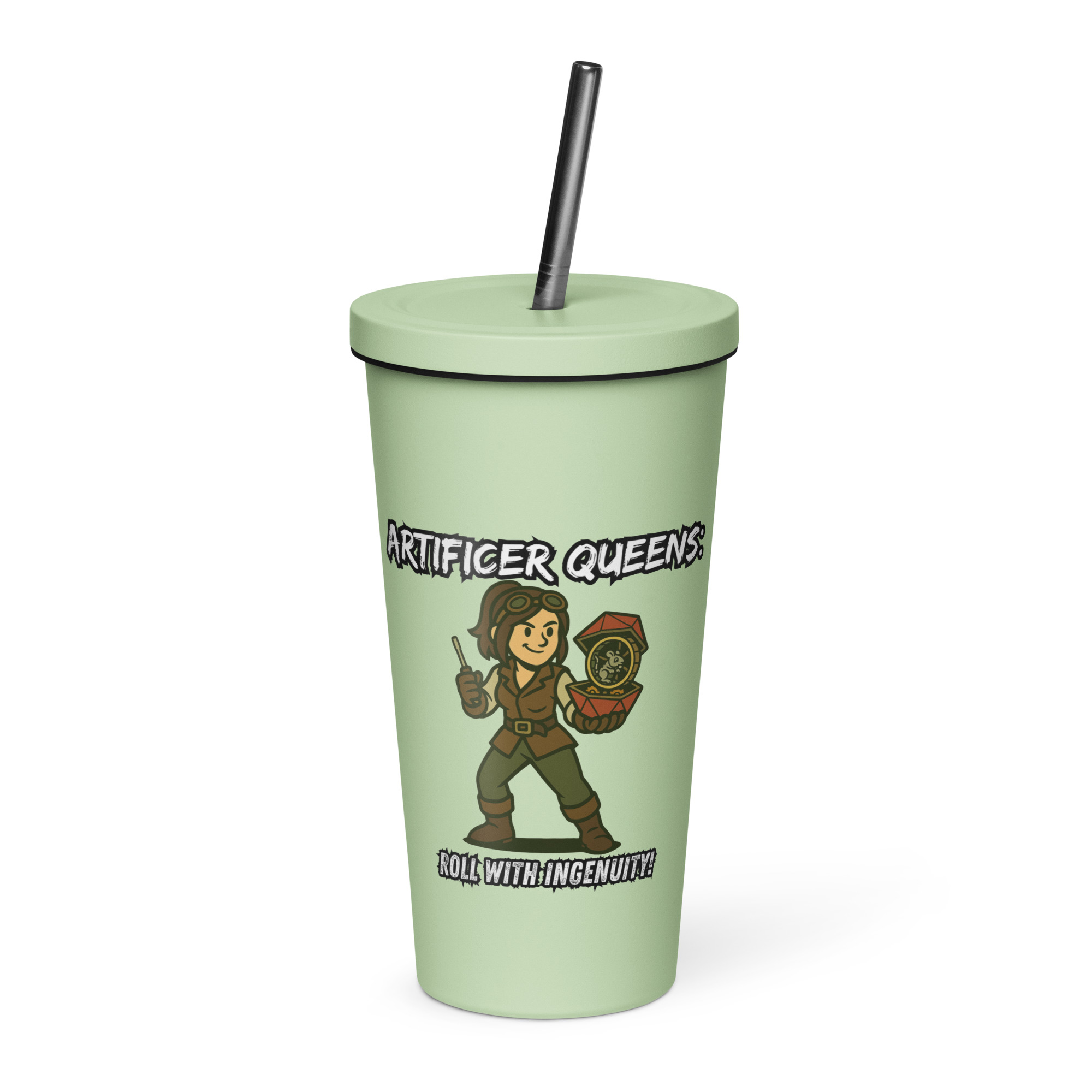 Atrificer Queens roll with attitude! - Thermobecher mit Strohhalm | 600 ml (20 oz)
