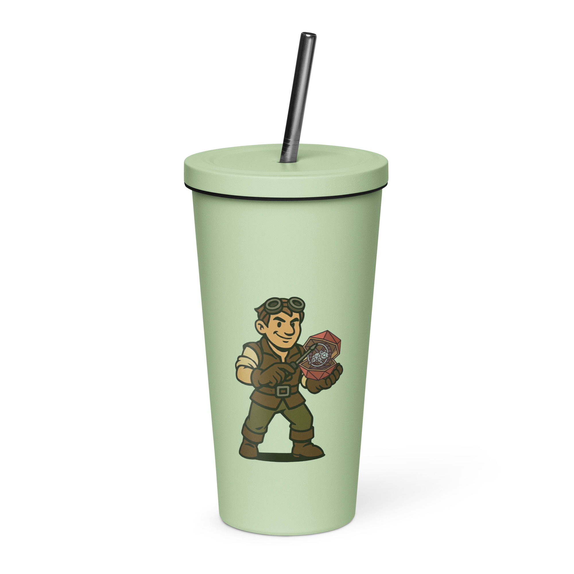 Artificer – Gear & Dice Edition - Thermobecher mit Strohhalm | 600 ml (20 oz) – Bild 14