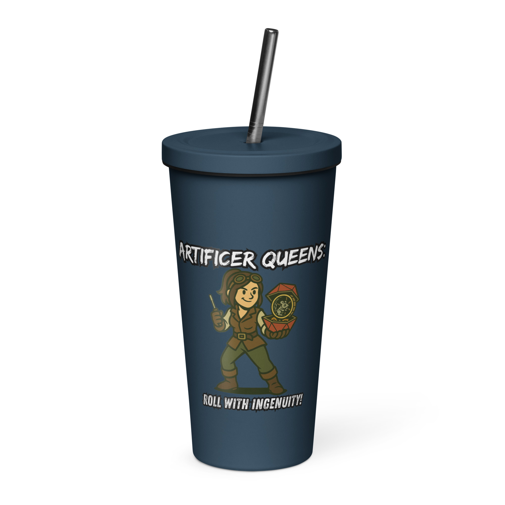 Atrificer Queens roll with attitude! - Thermobecher mit Strohhalm | 600 ml (20 oz) – Bild 6