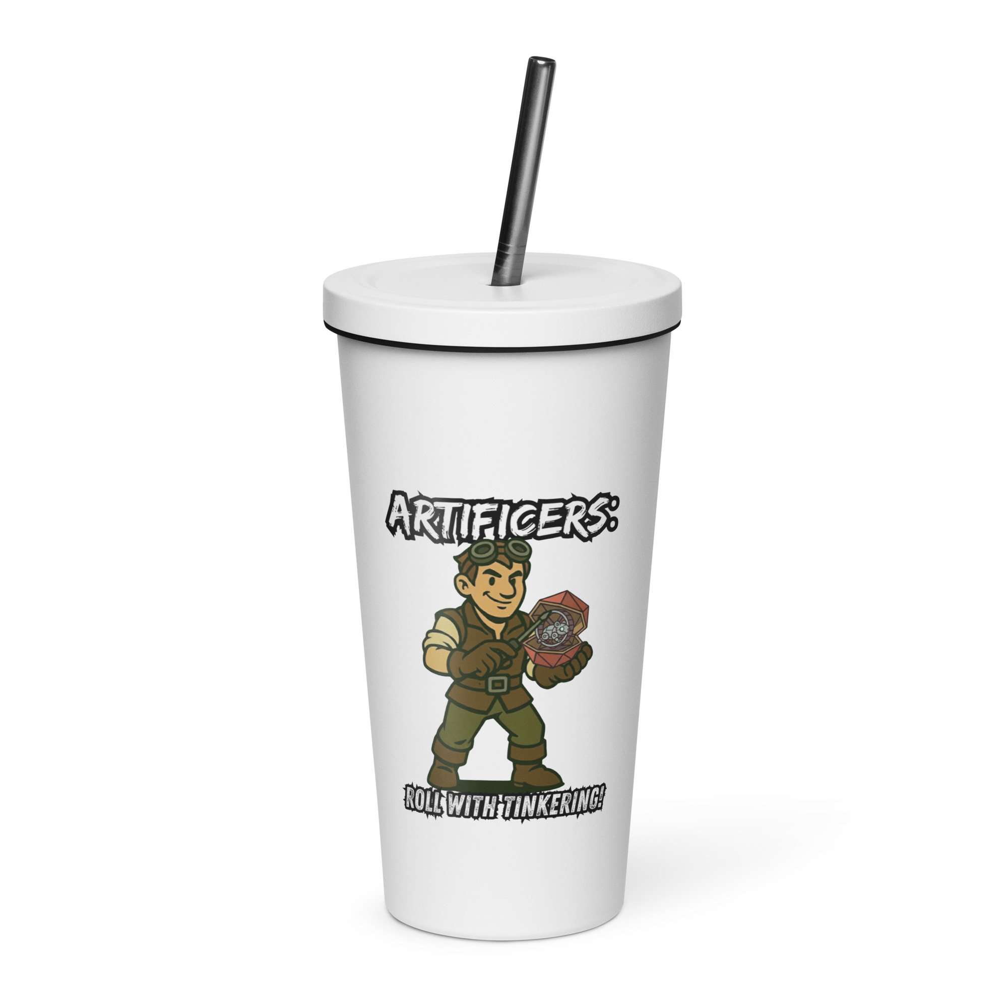 Atrificers roll with attitude! - Thermobecher mit Strohhalm | 600 ml (20 oz)
