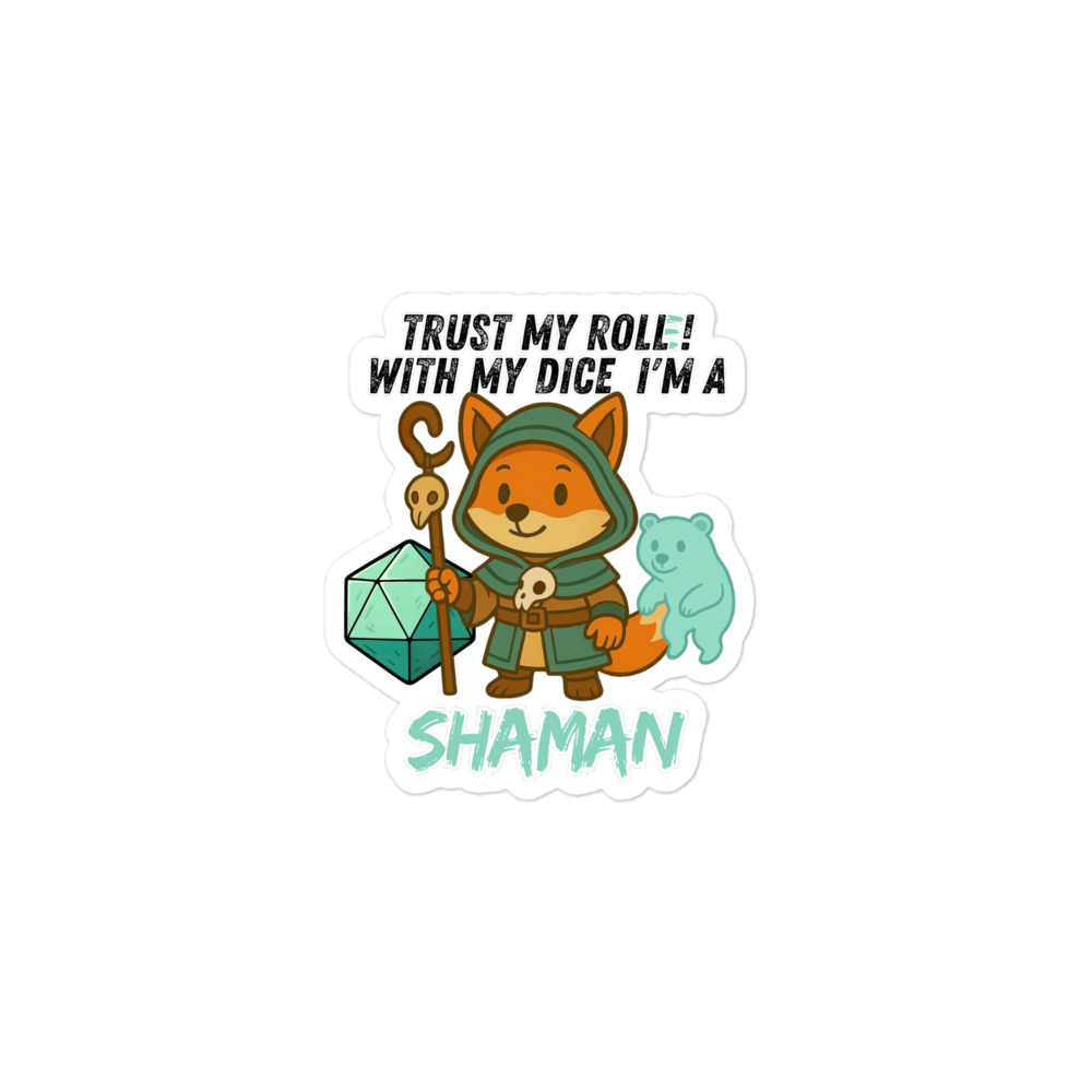 Dicefox Shaman – Trust my roll(e)! - Blasenfreie Aufkleber – Bild 2