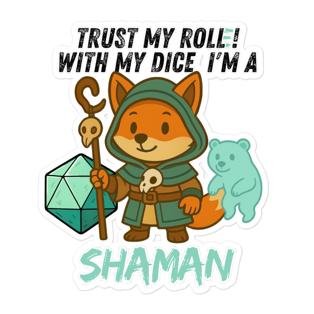 Dicefox Shaman – Trust my roll(e)! - Blasenfreie Aufkleber – Bild 4