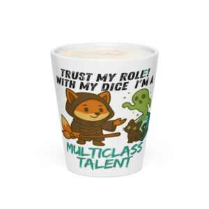 Dicefox Multiclass Talent – Trust my roll(e)! - Milchkaffeetasse 12oz