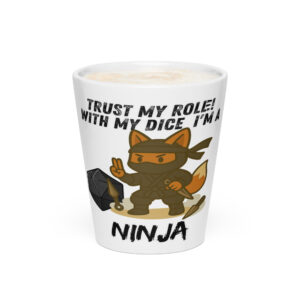Dicefox Ninja – Trust my roll(e)! - Milchkaffeetasse 12oz
