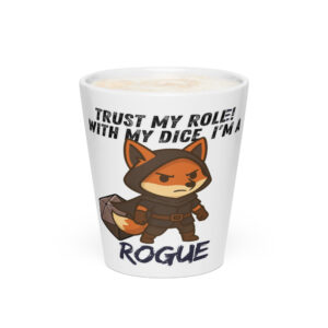 Dicefox Rogue – Trust my roll(e)! - Milchkaffeetasse 12oz