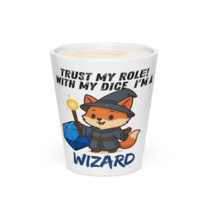 Dicefox Wizard– Trust my roll(e)! - Milchkaffeetasse 12oz