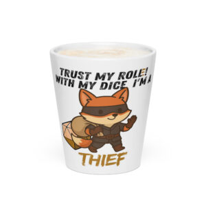 Dicefox Thief – Trust my roll(e)! - Milchkaffeetasse 12oz