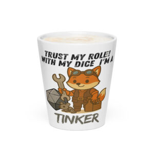 Dicefox Tinker – Trust my roll(e)! - Milchkaffeetasse 12oz