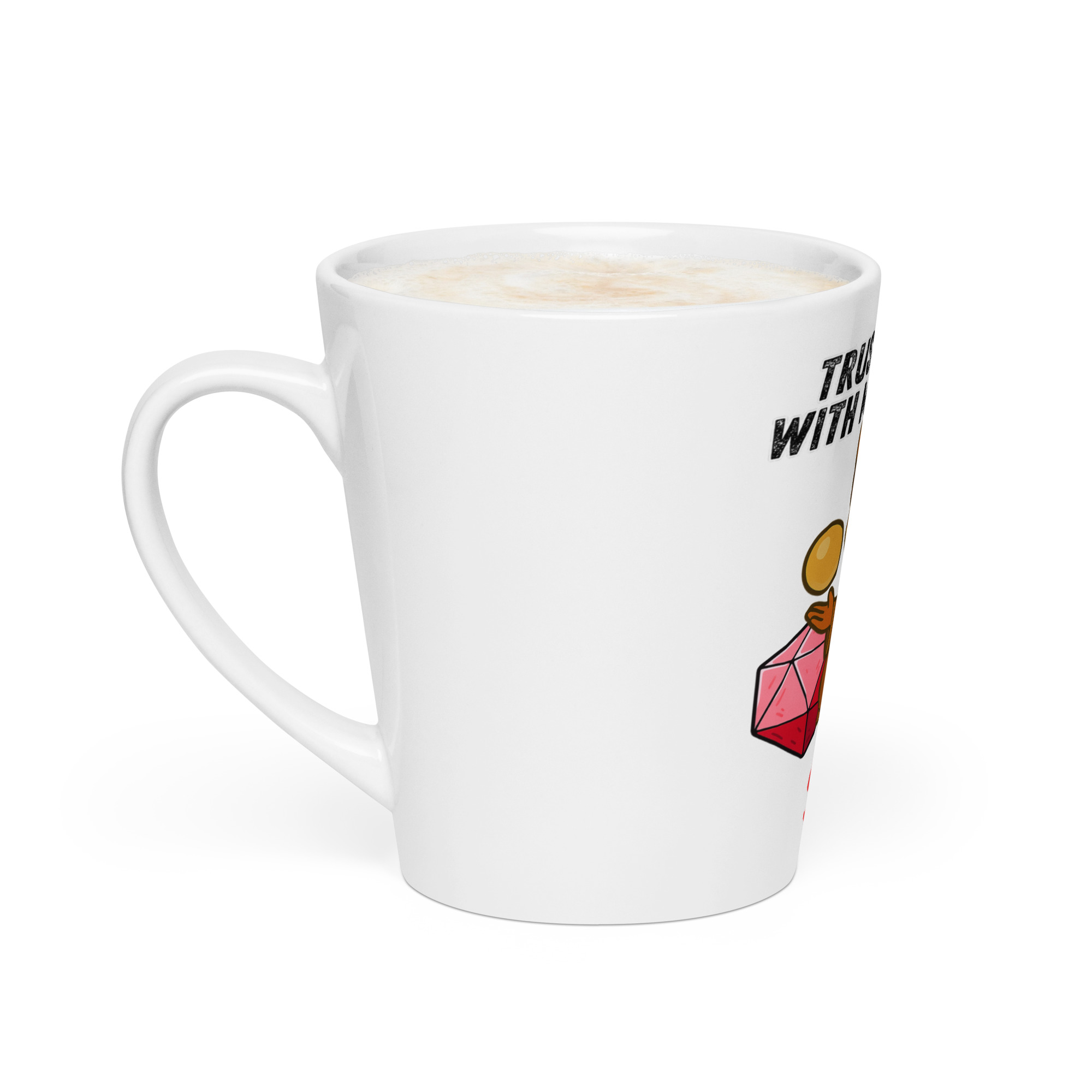 Dicefox Seer – Trust my roll(e)! - Milchkaffeetasse 12oz – Bild 2