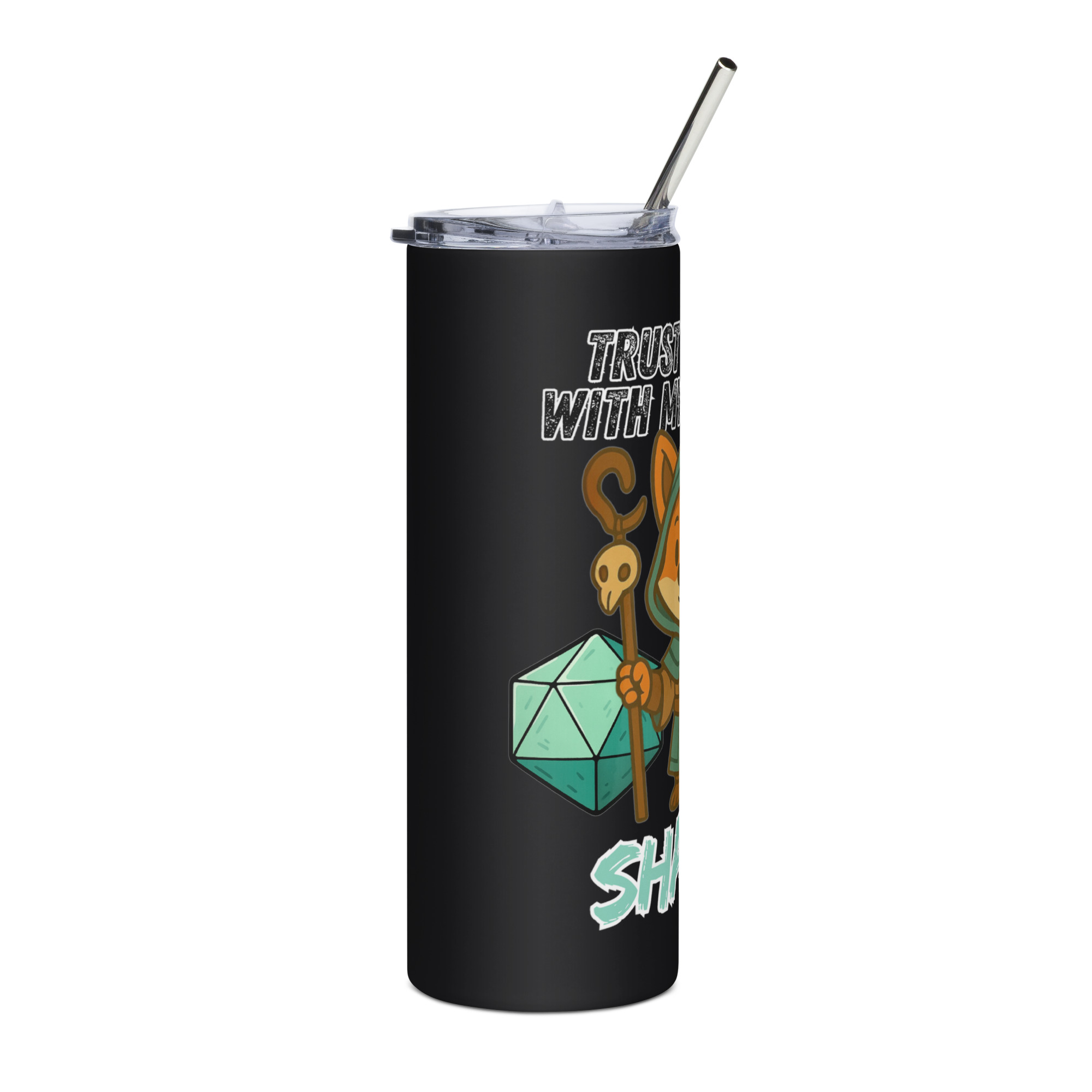 Dicefox Shaman – Trust my roll(e)! - Edelstahlbecher 600ml (20oz) – Bild 4