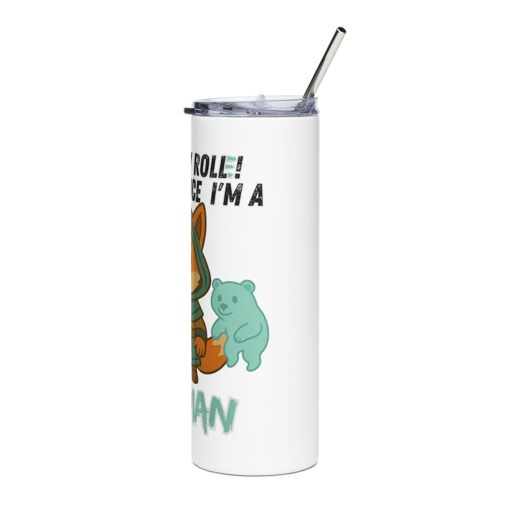 Dicefox Shaman – Trust my roll(e)! - Edelstahlbecher 600ml (20oz) – Bild 5