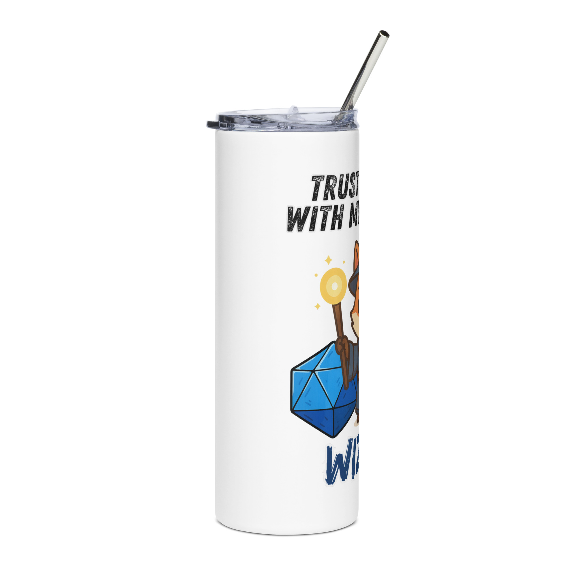 Dicefox Wizard– Trust my roll(e)! - Edelstahlbecher 600ml (20oz) – Bild 6