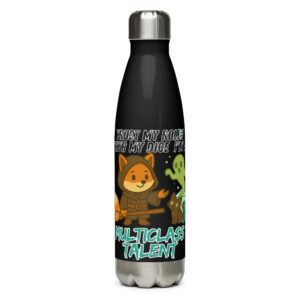 Dicefox Multiclass Talent – Trust my roll(e)! - Edelstahl Trinkflasche 500ml