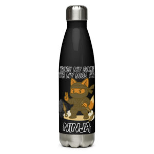 Dicefox Ninja – Trust my roll(e)! - Edelstahl Trinkflasche 500ml