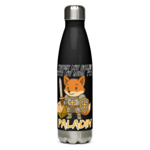 Dicefox Paladin – Trust my roll(e)! - Edelstahl Trinkflasche 500ml