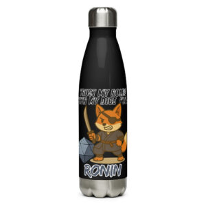 Dicefox Ronin – Trust my roll(e)! - Edelstahl Trinkflasche 500ml